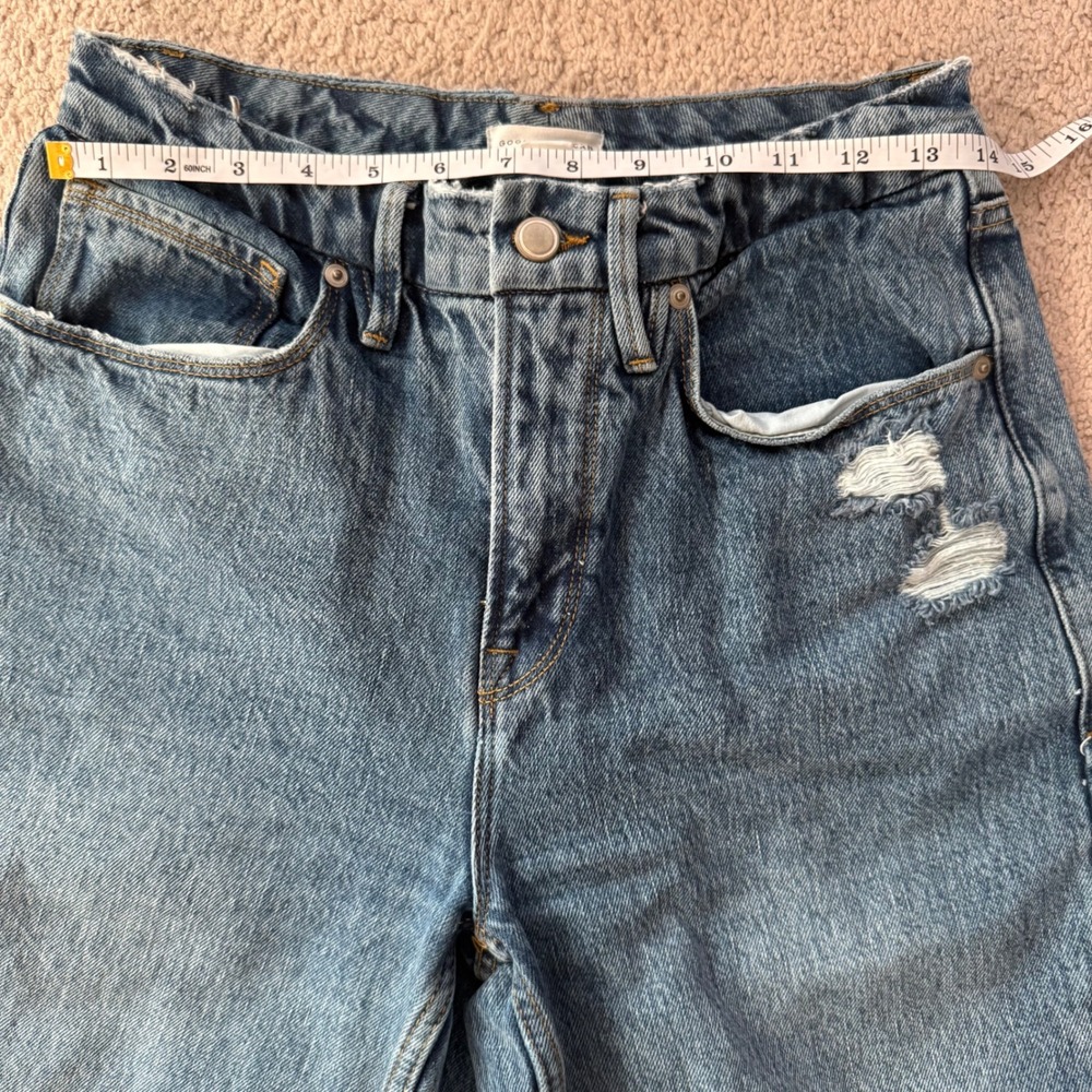 Good American '90s Duster Straight Leg Jeans Womens Size 4/27 Blue950 - Picture 8 of 11